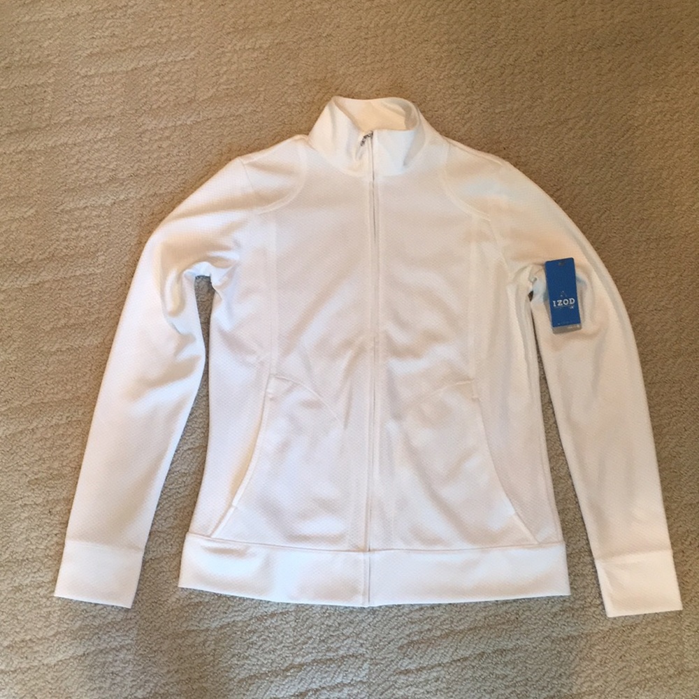 IZOD performance X white full zip jacket
